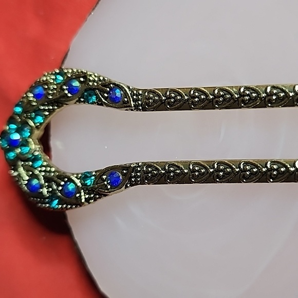 Hair Stick, gold & blue - Picture 5 of 9